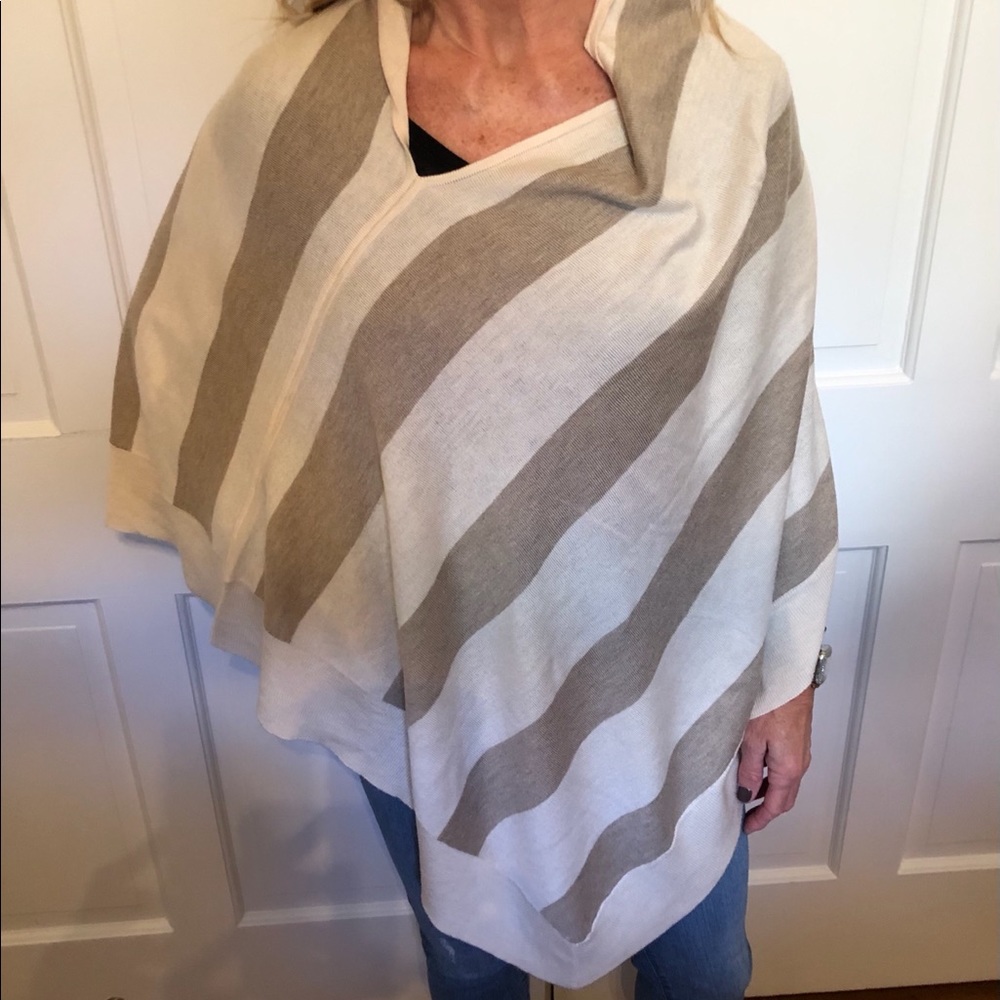 Tan and cream shawl